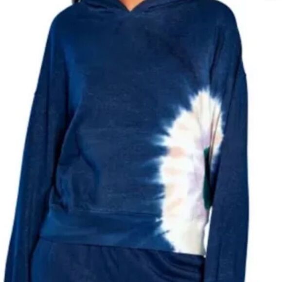WILDFOX TIE-DYE HOODIE HADLEY RELAXED OVERSIZED FIT WITH KANGAROO POCKET NWT - Picture 5 of 7